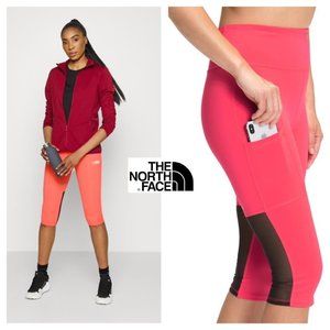 NWT $85 THE NORTH FACE Women S Capri Leggings Tights Running Gym Yoga NEON PINK